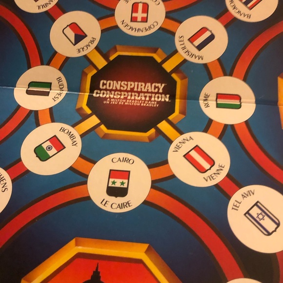 Vintage Milton Bradley Conspiracy Theory Board Game 1983 Espionage 10+ Complete - Picture 9 of 16